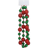 Youngcraft 6 Ft. Green & Red Glitter Ball Garland GB-23 Pack of 6