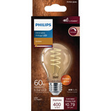 Philips 60W Equivalent Amber Medium A19 Dimmable Vintage LED Light Bulb