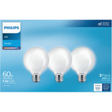Philips 60W Equivalent Daylight G25 Medium Frosted LED Decorative Light Bulb (3-Pack)