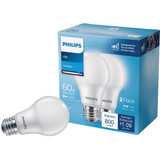 Philips EyeComfort 60W Equivalent Daylight A19 Medium LED Light Bulb (2-Pack)