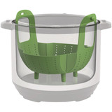 Instant Pot Green Silicone Steamer Basket with Interlocking Handles 5252049