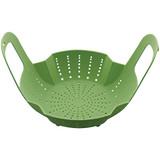 Instant Pot Green Silicone Steamer Basket with Interlocking Handles