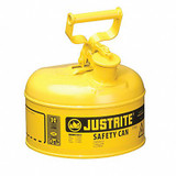 Justrite Type I Safety Can,1 gal.,Yellow,11In H 7110200