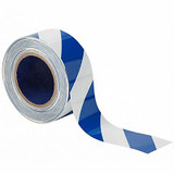 Brady Floor Tape,Blue/White,2 inx100 ft,Roll 170003