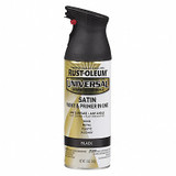 Rust-Oleum Spray Paint,Black,Satin,12 oz. 245197