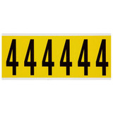 Brady Number Label,4,1-1/2 in. W x 3-1/2 in. H 3450-4