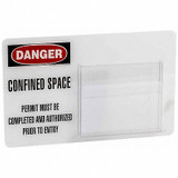 Brady Tag Holder,12X19,Confined Space Permit 65903