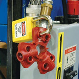 Brady Pneumatic Fitting Lockout,Red,PK6 65645