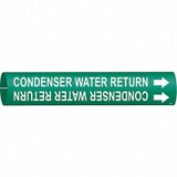 Brady Pipe Marker,Condenser Water Return 4040-D
