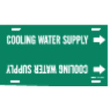 Brady Pipe Mrkr,Cooling Watr Sply,8in H,16in W 4044-F
