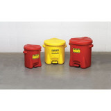 Eagle Mfg Oily Waste Can,14 Gal.,Poly,Red 937FL