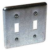 Raco Electrical Box Cover,2 Toggle Switches 871