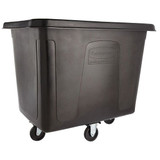 Rubbermaid Commercial Cube Truck,HDPE,Black,16.0 cu. ft. FG461600BLA