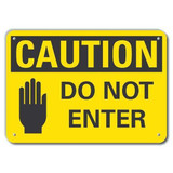 Lyle Caution Sign,10 inx14 in,Plastic LCU3-0125-NP_14x10