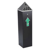 Smokers Oasis Cigarette Receptacle,1-3/4 gal.,Black TBH04