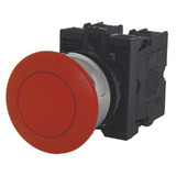 Eaton MushroomPushButton,NonIllum,Red,1NO/1NC M22M-DRP-R-K11