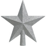 Decoris Silver 7.5 In. Shatterproof Star Christmas Tree Topper 9029541