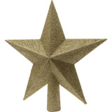 Decoris Light Gold 7.5 In. Shatterproof Star Christmas Tree Topper 9029540