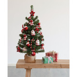 Everlands Imperial 2.5 Ft. Mini Christmas Tree with Red Colored Ornaments