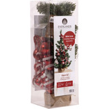 Everlands Imperial 2 Ft. Mini Christmas Tree with Red Colored Ornaments 9683329