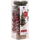 Everlands Imperial 2 Ft. Mini Christmas Tree with Red Colored Ornaments