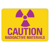 Lyle Radiation Sign,7 in x 10 in,Aluminum LCU1-0017-NA_10x7