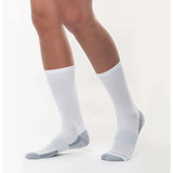 Copper Fit L/XL White Crew Compression Socks