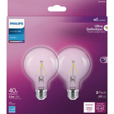 Philips Ultra Definition 40W Equivalent Daylight G25 Medium LED Decorative Light Bulb (2-Pack)