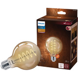 Philips Vintage 60W Equivalent Amber G25 Medium LED Decorative Light Bulb 565887