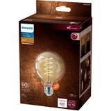 Philips Vintage 60W Equivalent Amber G25 Medium LED Decorative Light Bulb 565887 559330