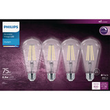 Philips Vintage 75W Equivalent Daylight ST19 Medium LED Decorative Light Bulb (4-Pack)