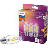 Philips 3pk 60w B11 Wg Led Bulb 573378