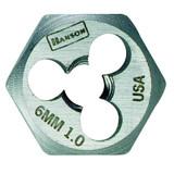 DIE 6MM-1.0 5/8 HEX HANSON