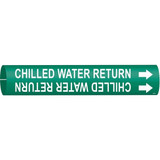 Brady Pipe Marker,Chilled Water Return,7/8in H 4023-B