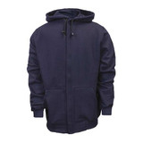 National Safety Apparel FR Zip Hooded Sweatshirt, Navy,XL C21WT05XL