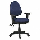 Office Star Desk Chair,Fabric,Navy,15-20" Seat Ht 36427-225