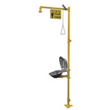 Bradley Drench Shower With Eyewash,Yellow  S19314DC