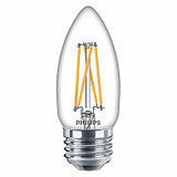 Signify LED,5.5 W,B11,Medium Screw (E26) 5.5B11/PER/927-922/CL/G/E26/WGX 1FB T20