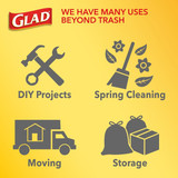 Glad Trash Bags,13 gal.,Polypropylene 78902
