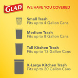 Glad Trash Bags,13 gal.,Polypropylene 78902