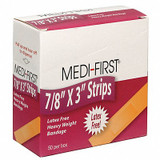Medi-First Strip Bandages,3"x7/8",Fabric,PK50 61450
