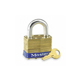 Master Lock Keyed Padlock, 15/16 in,Rectangle,Gold 6