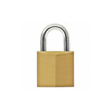Master Lock Keyed Padlock, 3/8 in,Rectangle,Gold 4120WWG