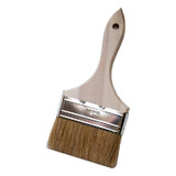 Low Cost Paint or Chip Brush, Single Thickness, 4 in wide, 100% White Bristles, Wood Handle, Chip Brush