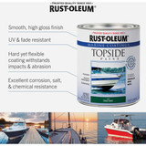 Rust-Oleum Gloss Marine Boat Topside Paint, White, 1 Qt.