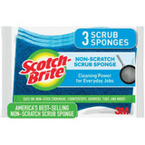 Scotch-Brite Zero Scratch Scrub Sponge, 4.4 In. x 2.6 In. x 0.7 In. MP-3-8-D