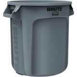 Rubbermaid Commercial Brute 10 Gal. Gray Vented Trash Can FG261000GRAY