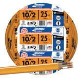 Romex 25 Ft. 10/2 Solid Orange NMW/G Electrical Wire 28829021