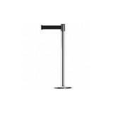 Tensabarrier Barrier Post with Belt,7-1/2 ft. L,Black 890U-1P-1P-1P-STD-NO-B9X-C