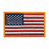 Heros Pride Embroidered Patch,U.S. Flag,Dark Gold 7362